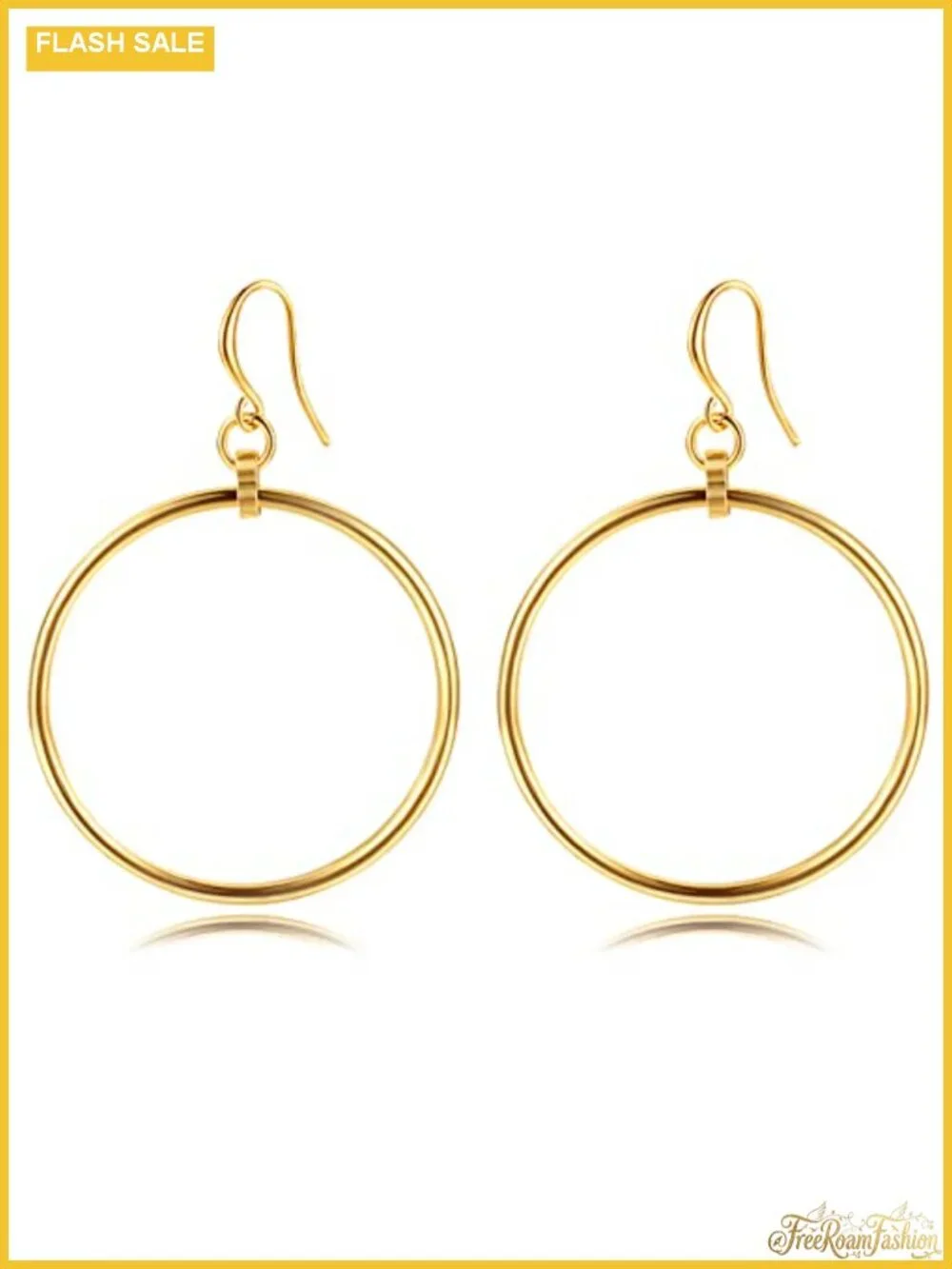 14k Gold Plated Dangle Drop Earrings Hypoallergenic Geometric Rectangle